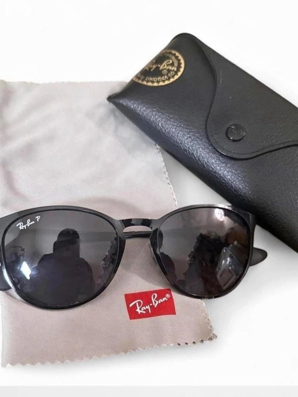 Ray-Ban Erika Metal RB3539 Sunglasses Black Like New